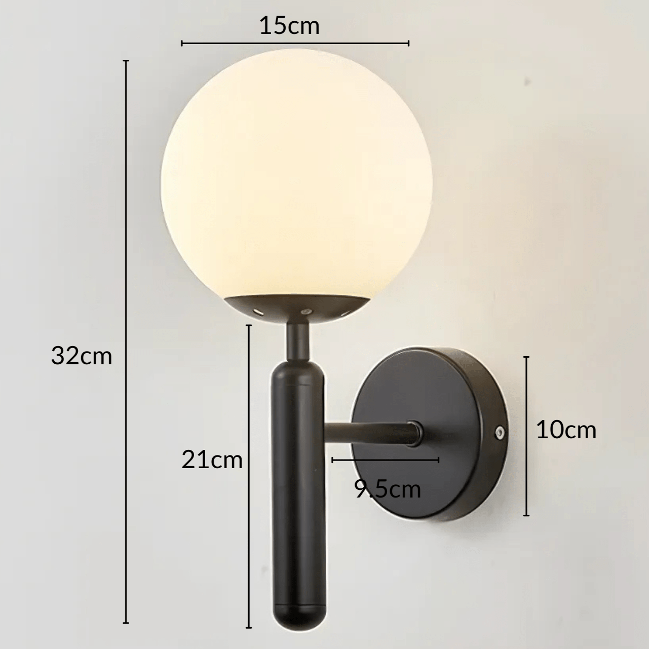 Bauer Black Wall Light - Hestia + Co.