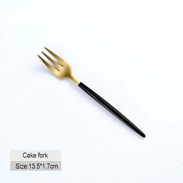 Black + Gold Cutlery Set - Hestia + Co.