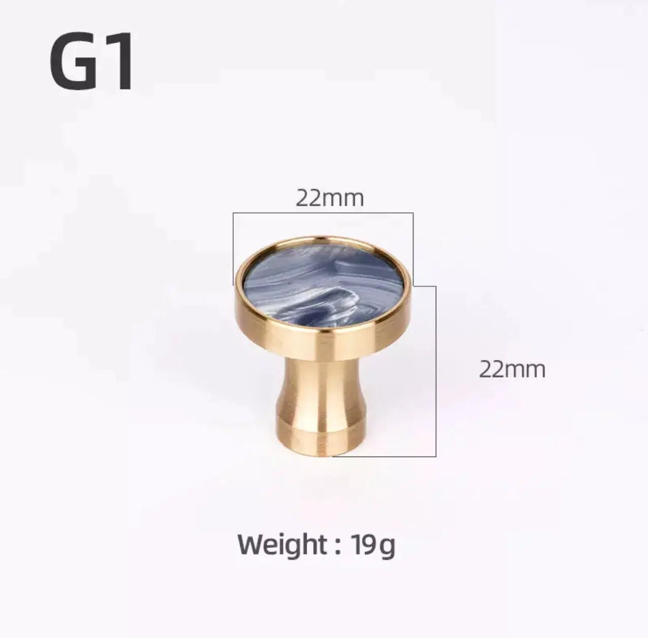 Brass and Stone Handles - Hestia + Co.