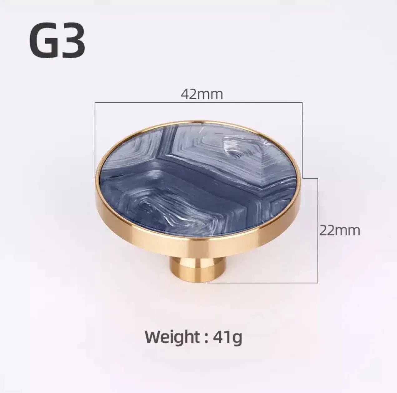 Brass and Stone Handles - Hestia + Co.