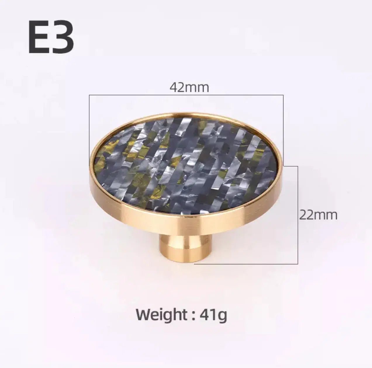 Brass and Stone Handles - Hestia + Co.