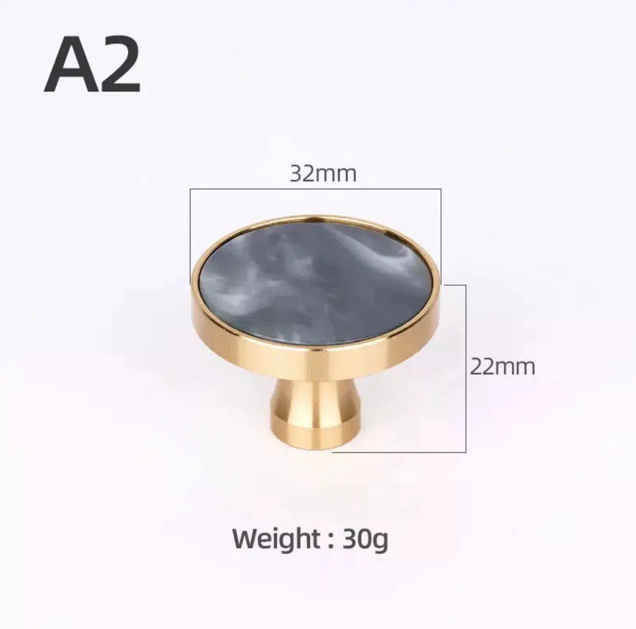 Brass and Stone Handles - Hestia + Co.