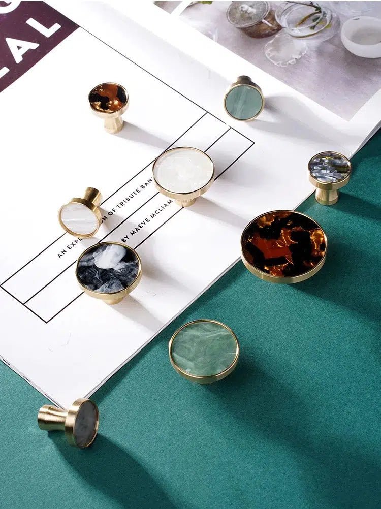 Brass and Stone Handles - Hestia + Co.