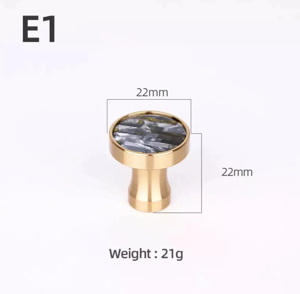 Brass and Stone Handles - Hestia + Co.