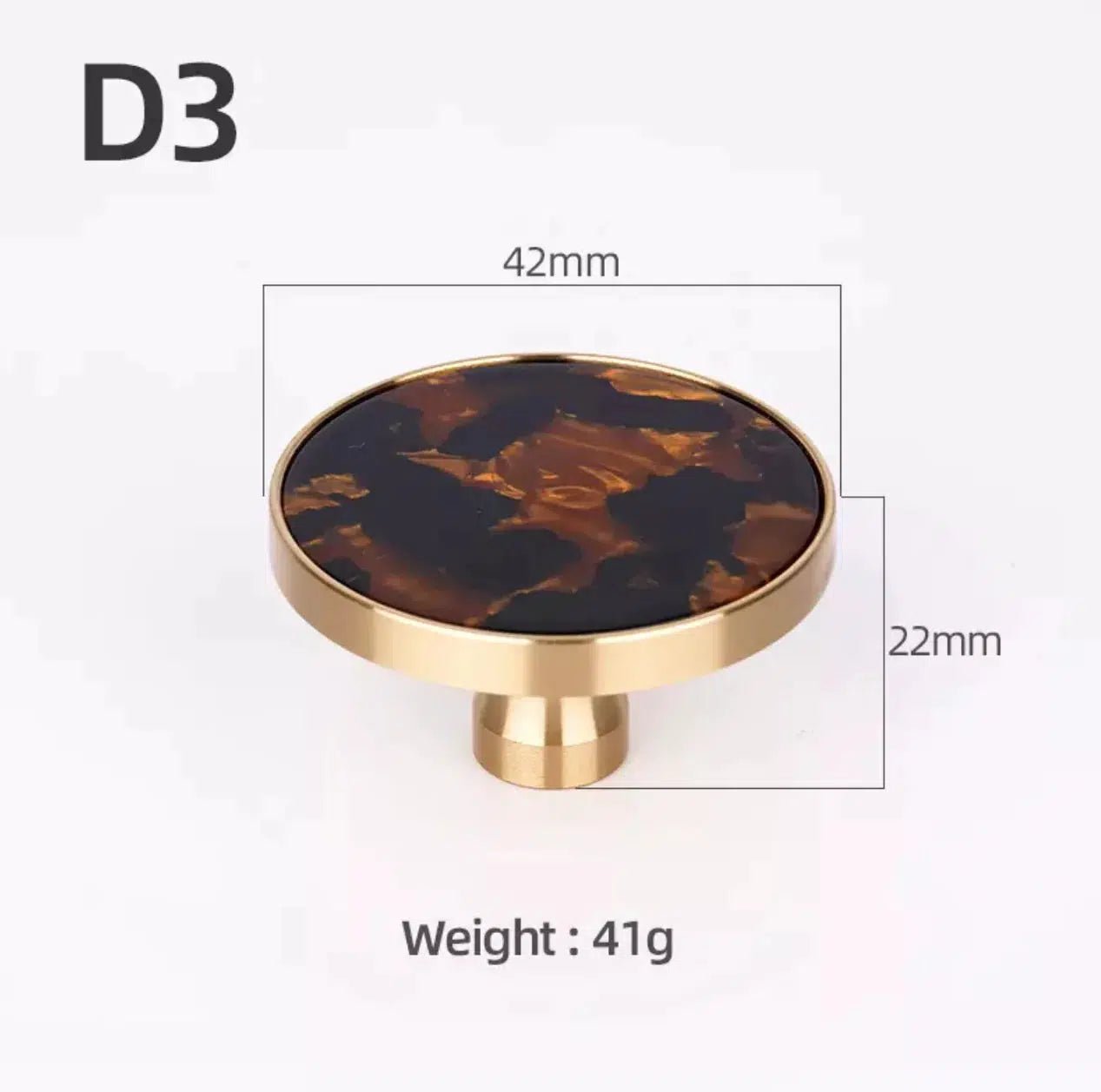 Brass and Stone Handles - Hestia + Co.