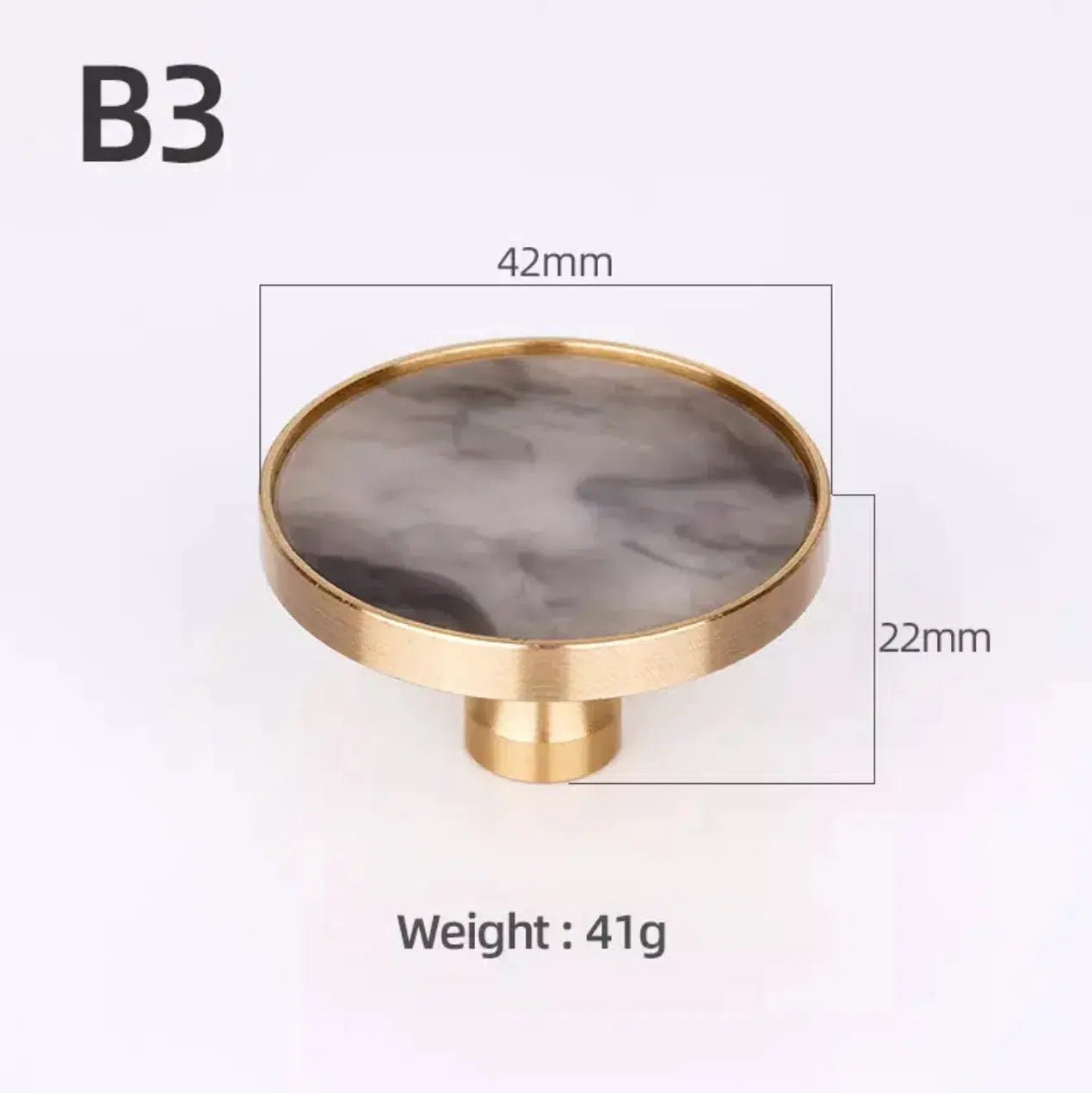 Brass and Stone Handles - Hestia + Co.