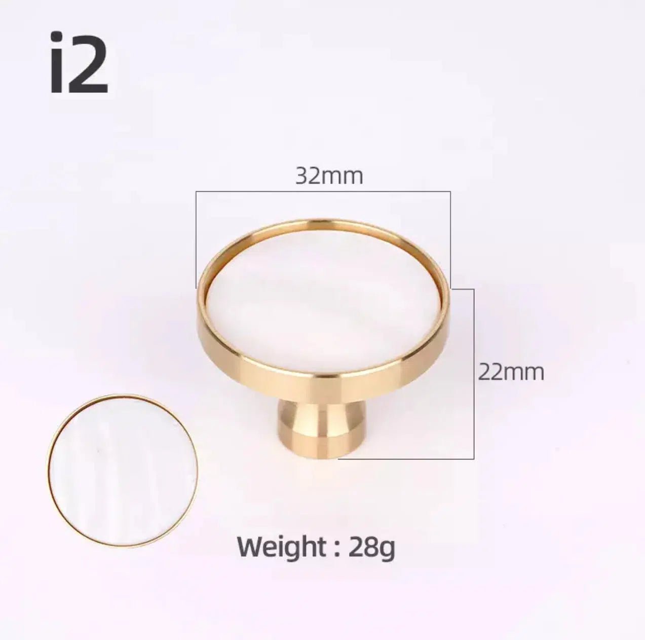 Brass and Stone Handles - Hestia + Co.