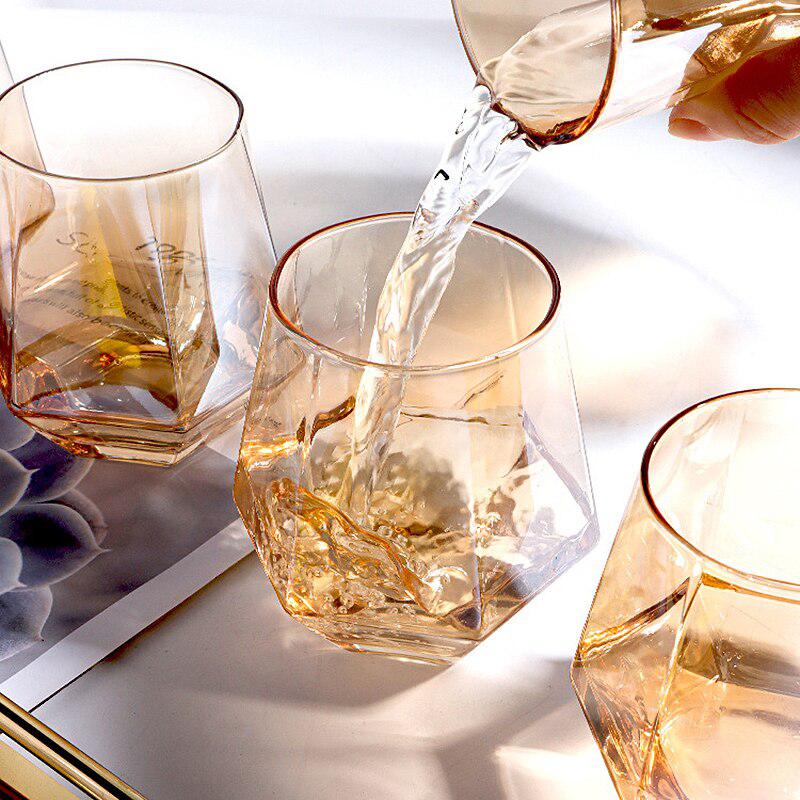 Hexagonal glass Pitcher set - Hestia + Co.