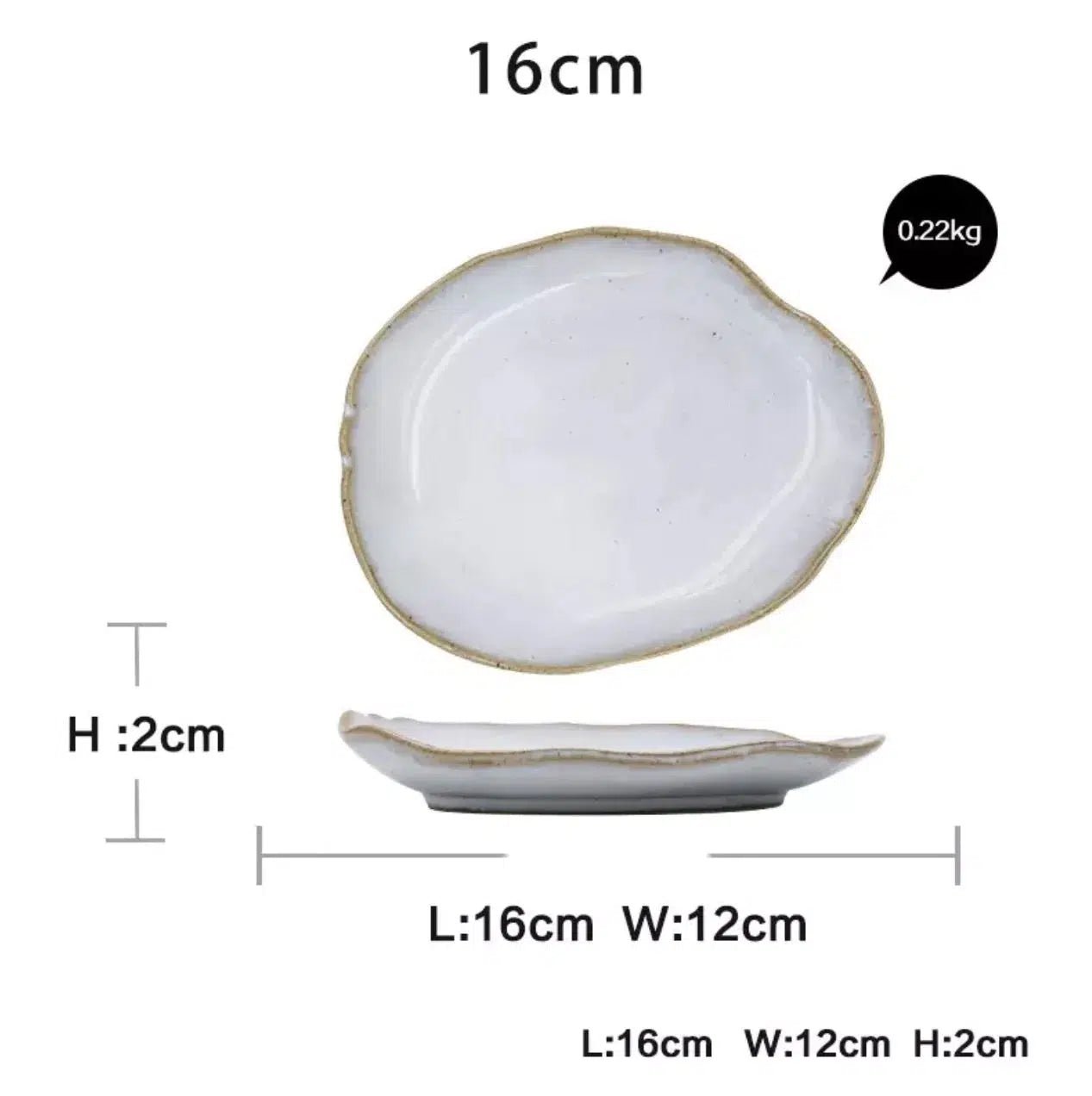 Irregular White Ceramic Plates + Dishes - Hestia + Co.