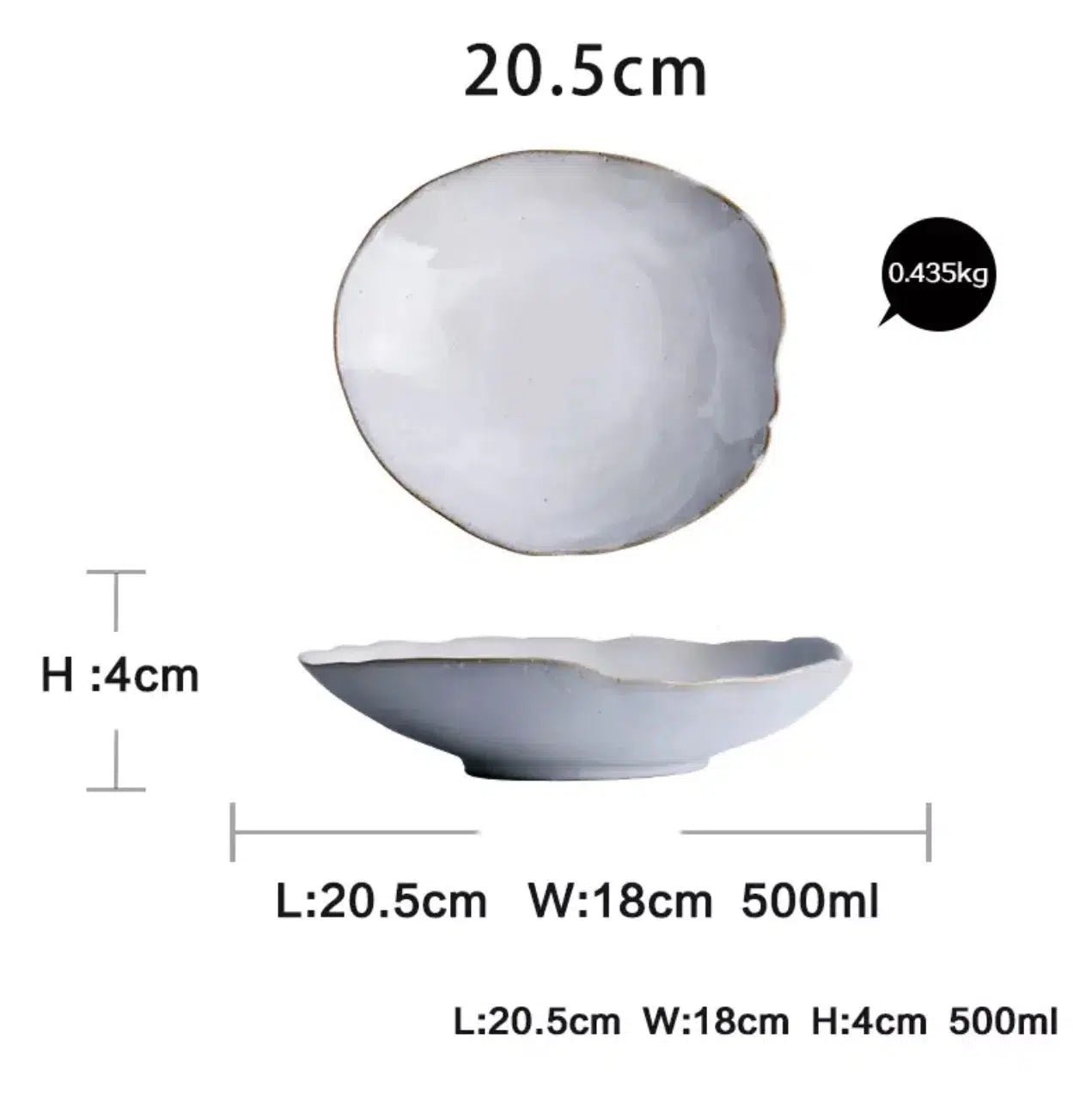 Irregular White Ceramic Plates + Dishes - Hestia + Co.