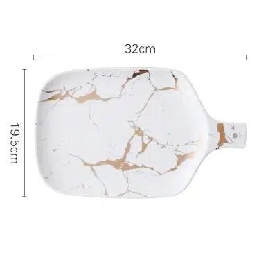 Marble Glaze Ceramic Party Tableware - Hestia + Co.