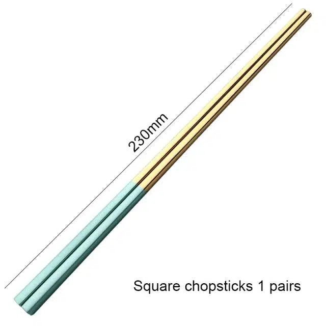 Mint Green + Gold Cutlery Set - Hestia + Co.