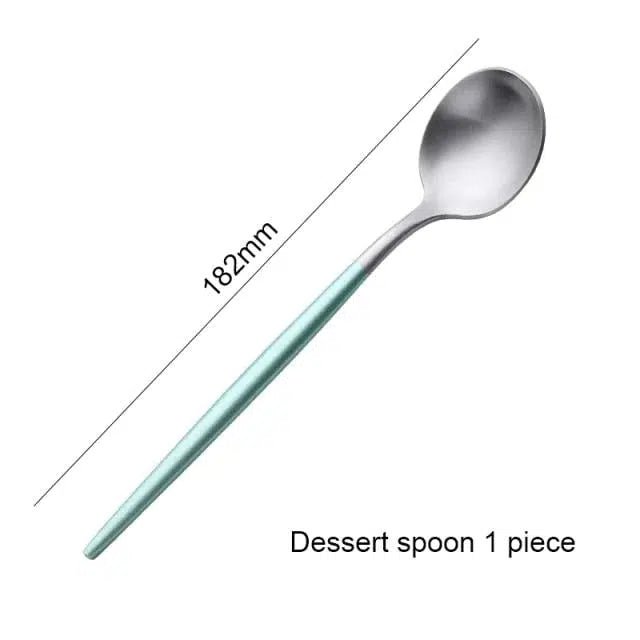 Mint Green + Gold Cutlery Set - Hestia + Co.