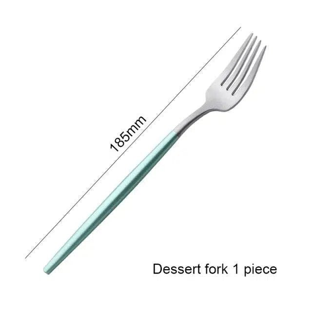 Mint Green + Gold Cutlery Set - Hestia + Co.