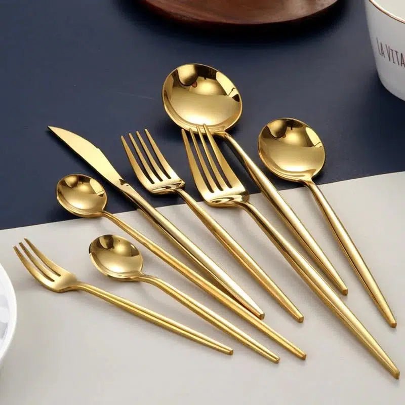 Polished Gold Cutlery Set - Hestia + Co.