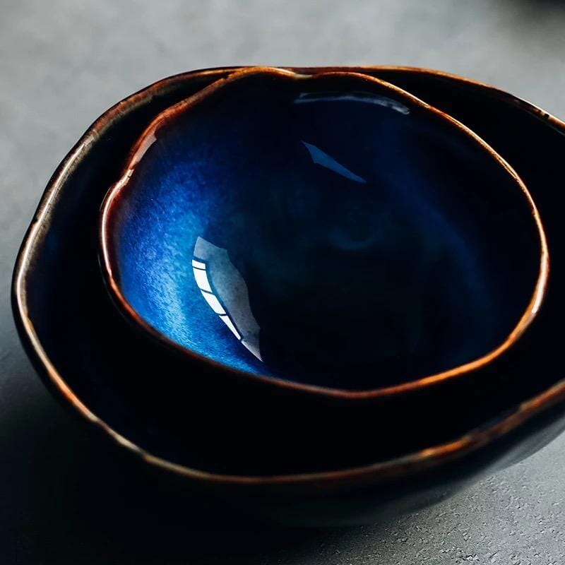 Blue Colour Ceramics Irregular Shape Dinner Sets - Hestia + Co.