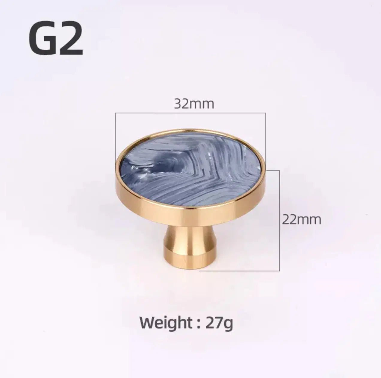 Brass and Stone Handles - Hestia + Co.