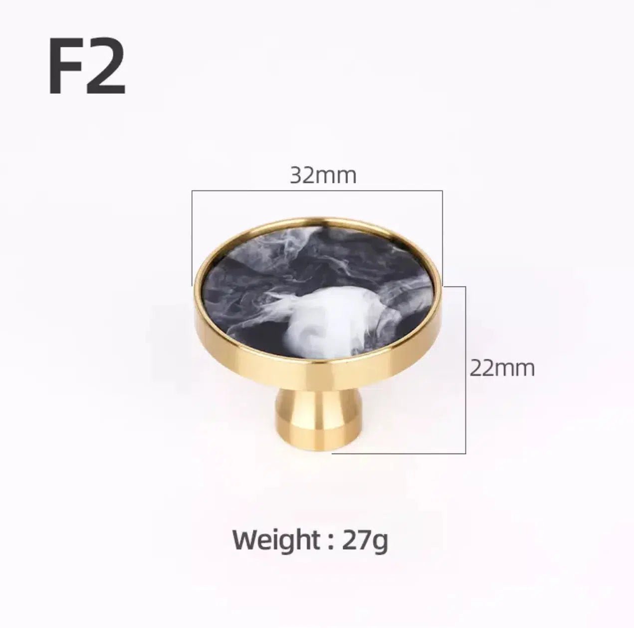 Brass and Stone Handles - Hestia + Co.