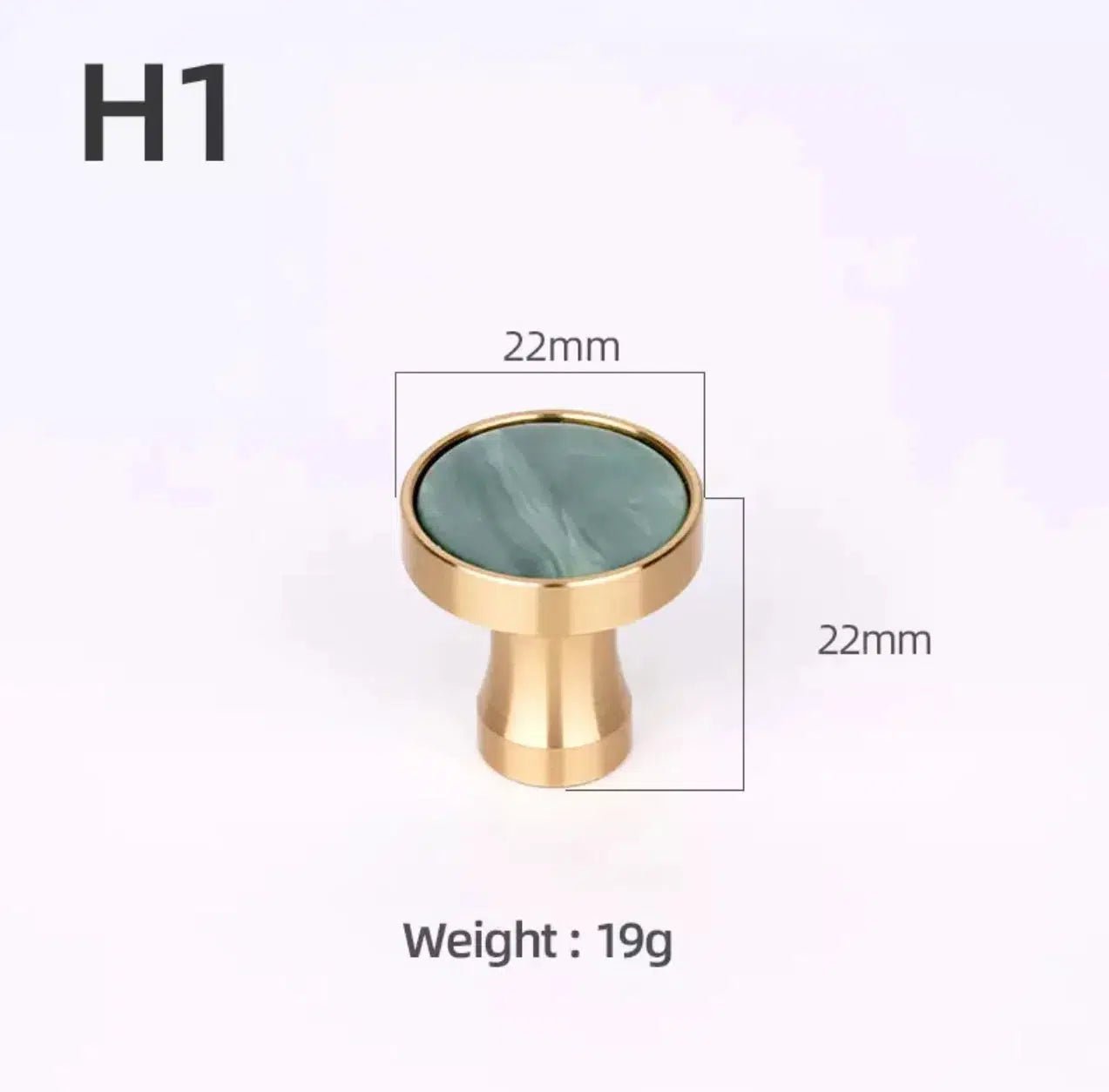 Brass and Stone Handles - Hestia + Co.