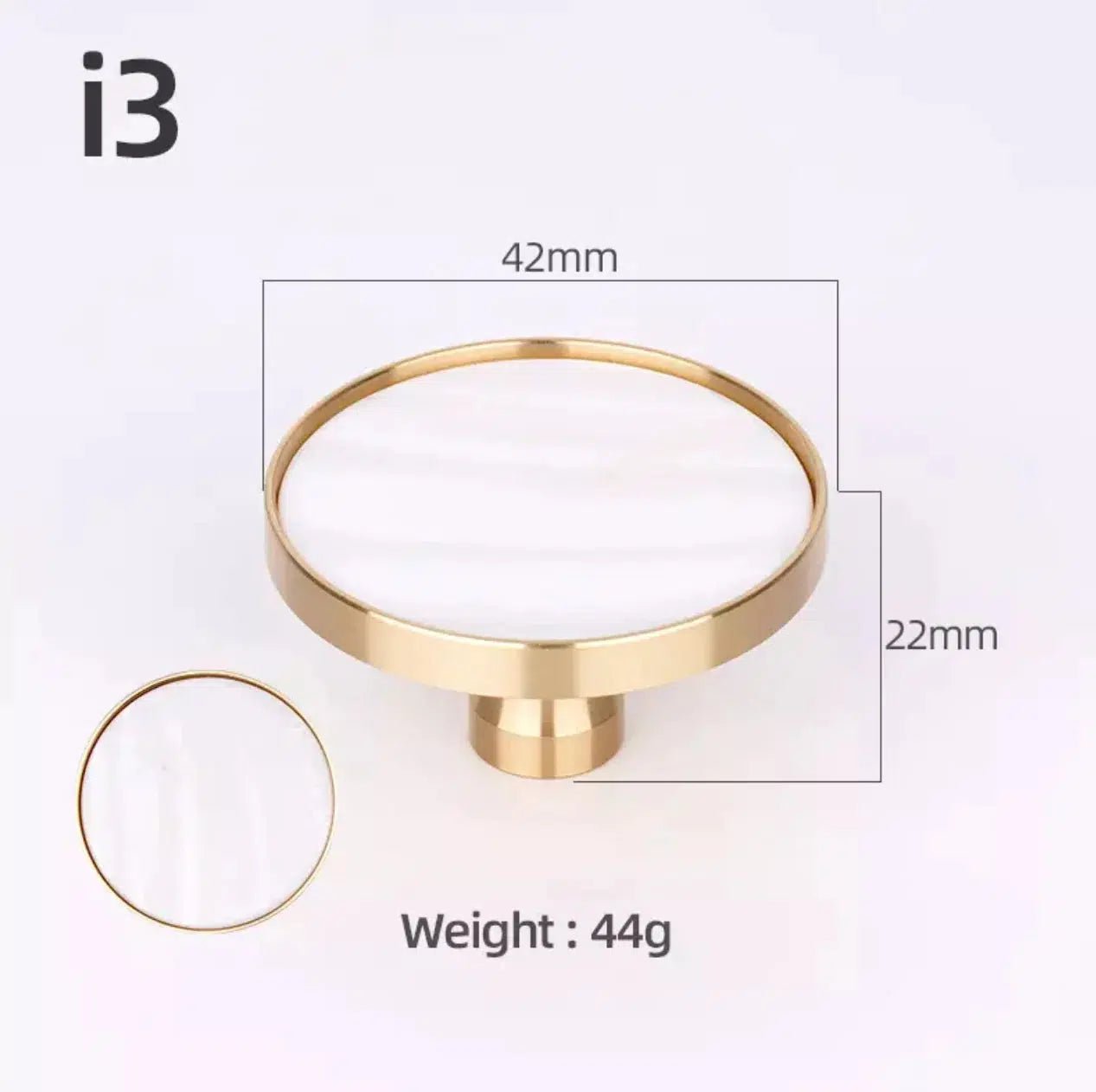 Brass and Stone Handles - Hestia + Co.