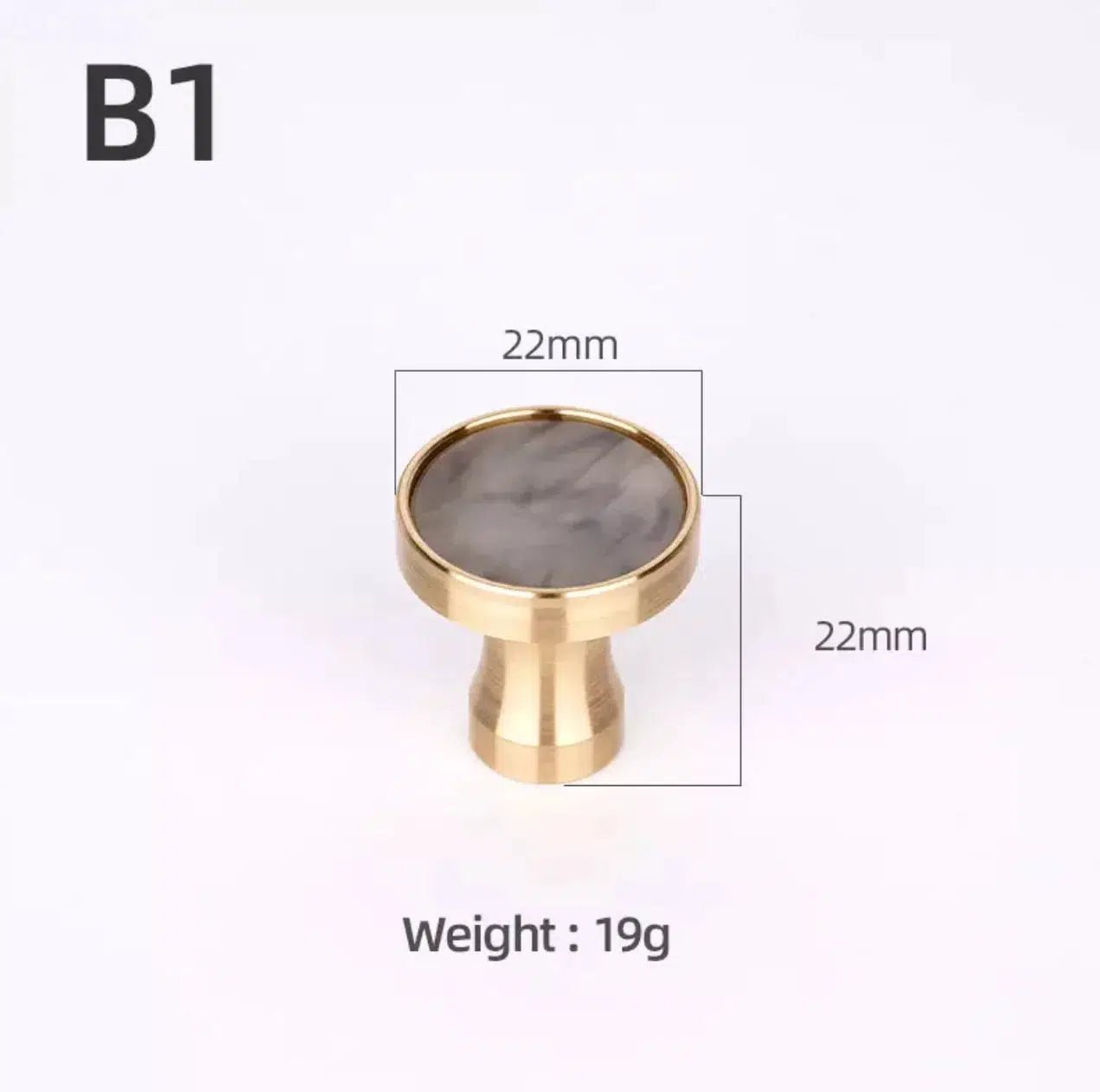 Brass and Stone Handles - Hestia + Co.