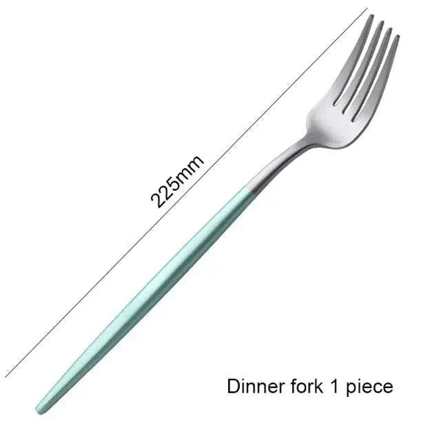 Mint Green + Gold Cutlery Set - Hestia + Co.