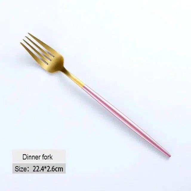 Pink + Gold Cutlery Set - Hestia + Co.