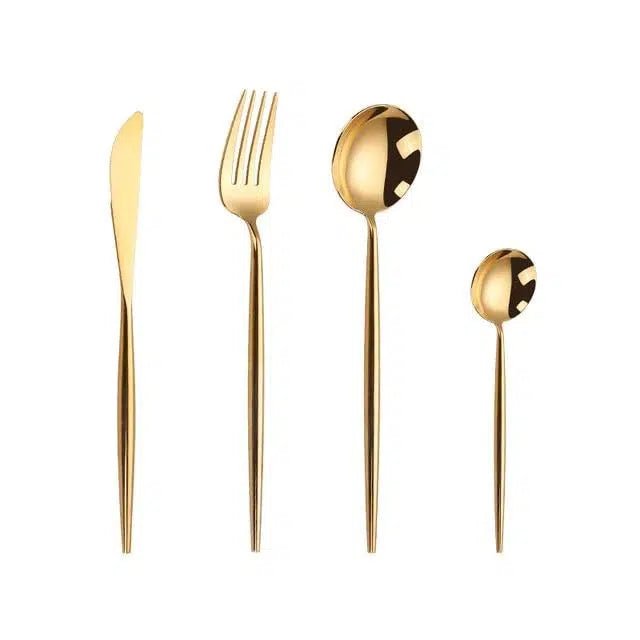 Polished Gold Cutlery Set - Hestia + Co.
