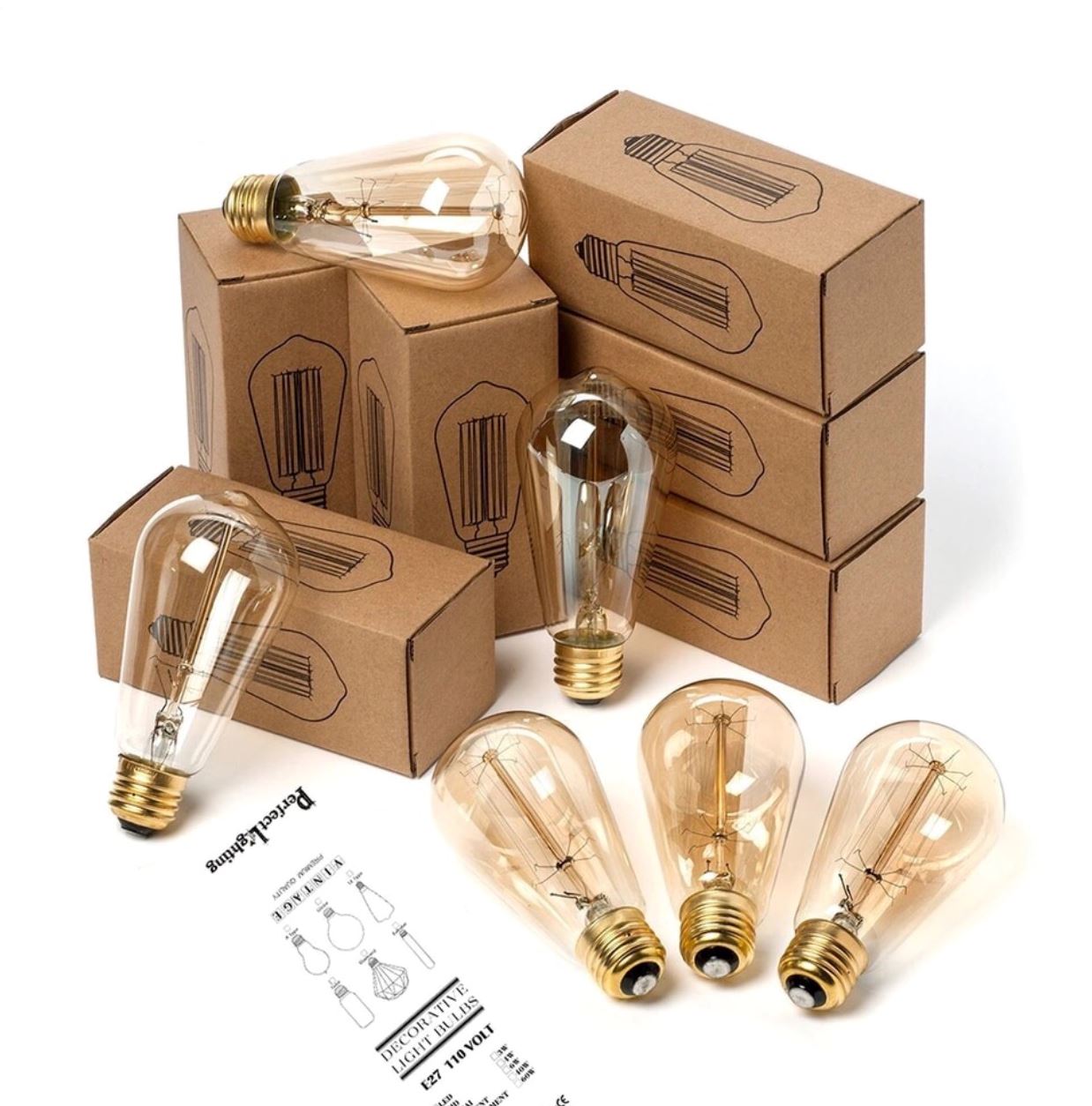 Vintage E27 Filament Light Bulbs - Hestia + Co.